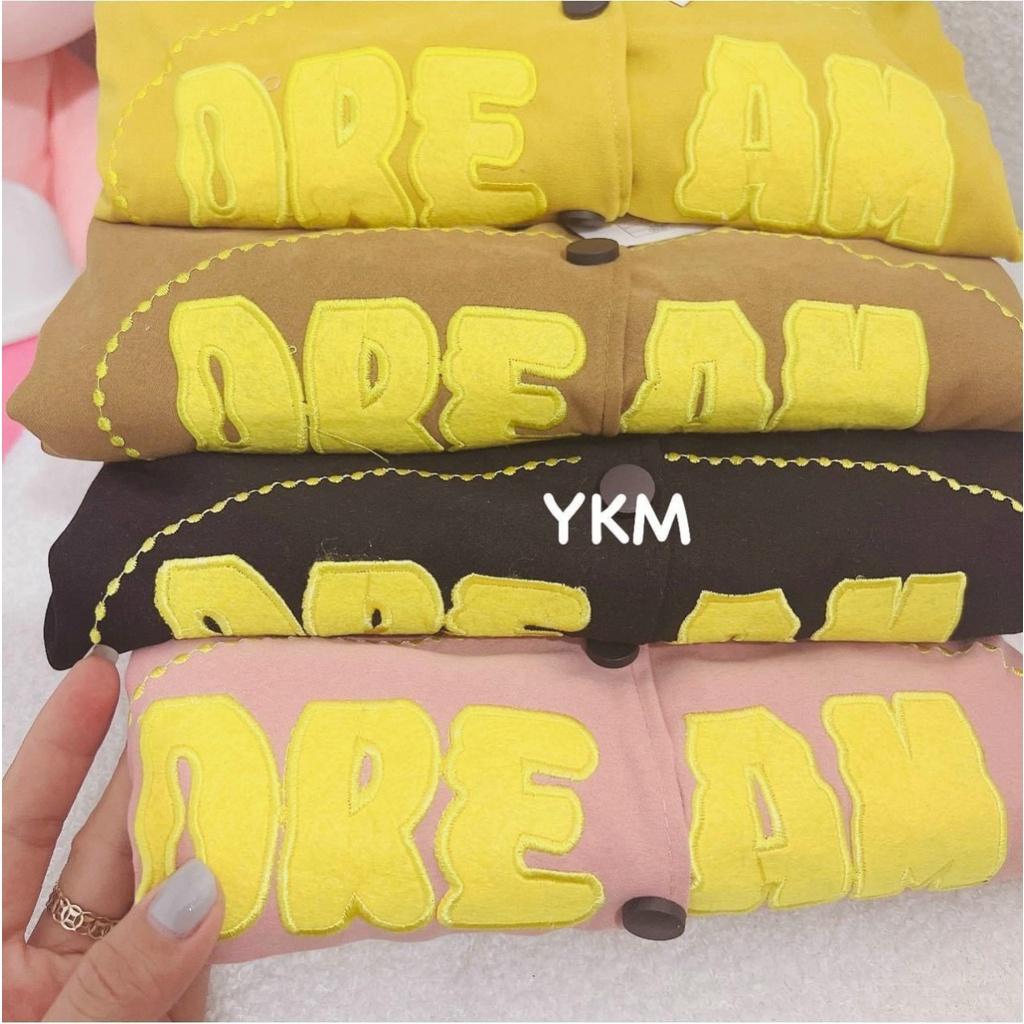 Áo Khoác Bomber Croptop Da Lộn Kiểu Lửng Chữ DREAM Có Túi Trong 2 Lớp Lót Dù - TEEN ĐẸP - Phong Cách Hàn Quốc Chống nắng