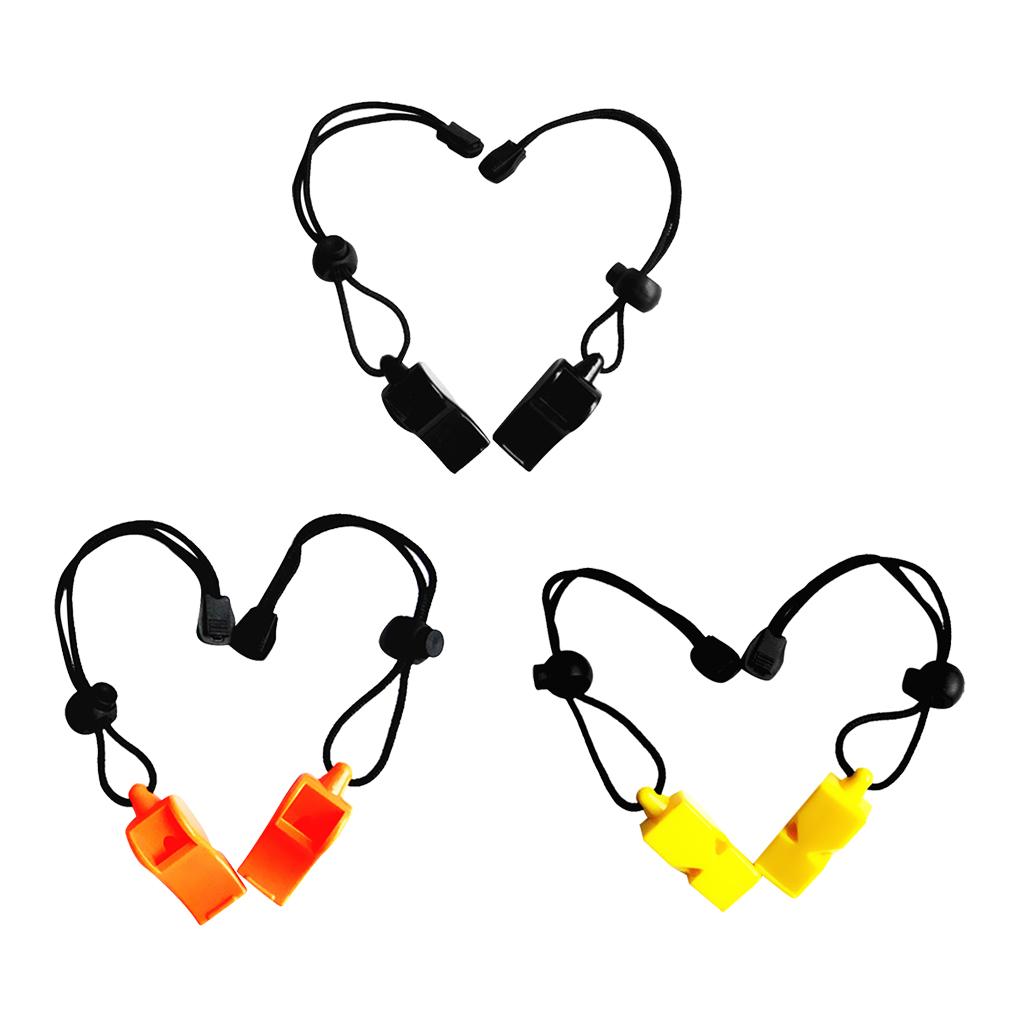 2 Pieces Safety Loud Whistle Survival Camping Hiking Sports Diving Rescue Emergency Outdoor Survival Gear Tool - Choice of Color