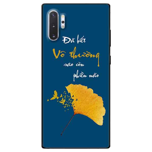 Ốp lưng in cho Samsung Note 10 Plus Mẫu Chiếc Lá Vô Thường