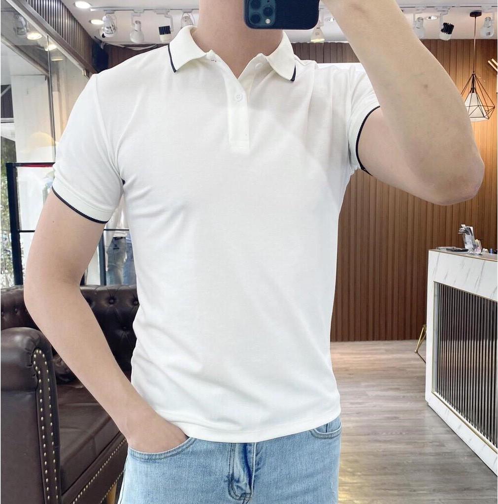 Áo nam ngắn tay cổ bẻ Viền Tay, áo thun nam cổ bẻ Mới AP0010