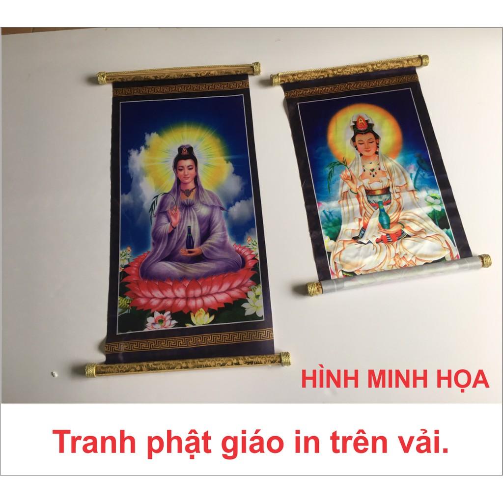 Tranh Phật giáo, Mandala, Quan Âm, tam thánh, Tara Trắng, Liên Hoa Sinh, tranh vải treo tường