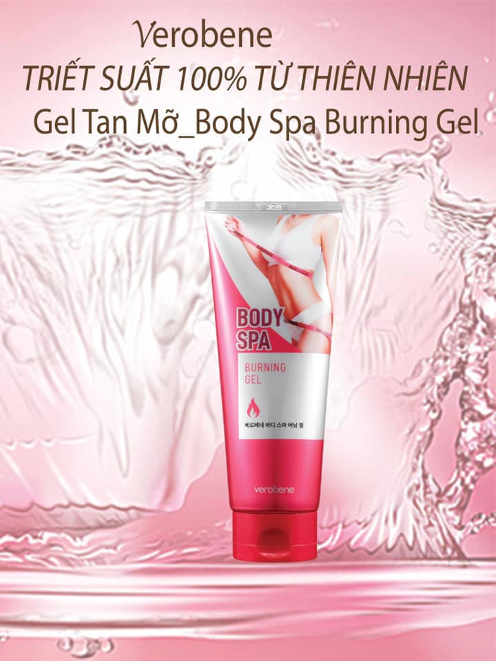 Combo 2 Tuýp Kem tan mỡ toàn thân Verobene Body Spa Buring Gel Hàn quốc cao cấp 200ml/ Tuýp- Hàng Chính Hãng