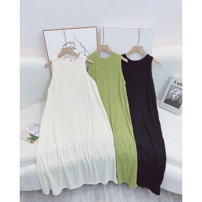 ĐẦM MAXI SUÔNG VẢI RỢN SÓNG 13326