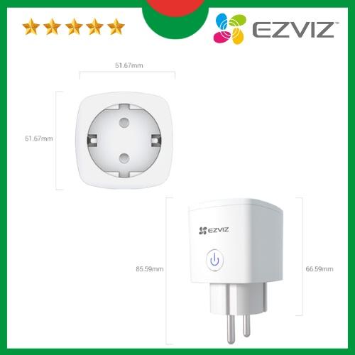 Ổ cắm Wifi thông minh điều khiển bật tắt mọi nơi qua App Ezviz T30-10A-EU Smart Plug, hẹn giờ bật tắt. Hàng Chính Hãng