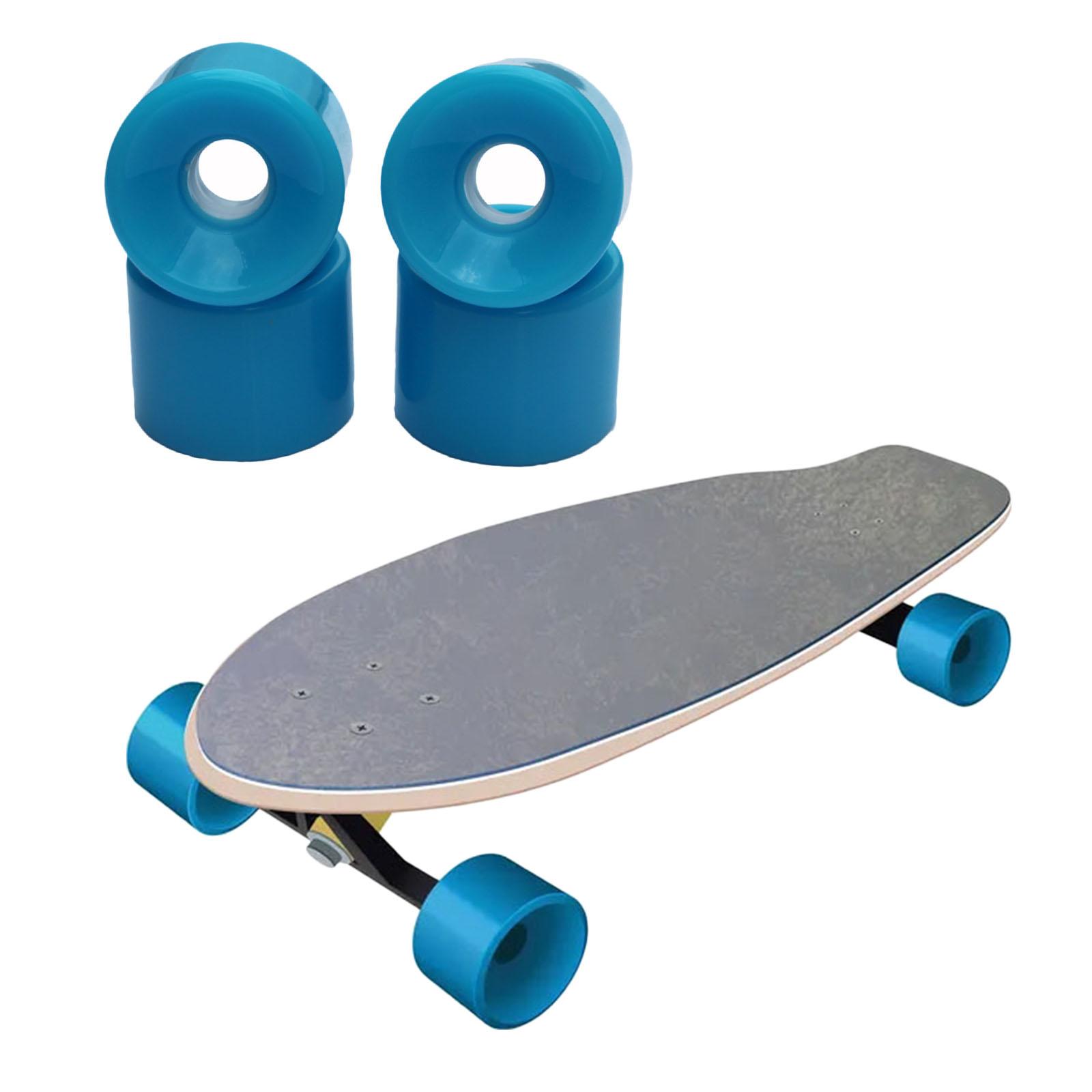 4x PU Skateboard Wheels Replacement Longboard Wheel Roller Casing