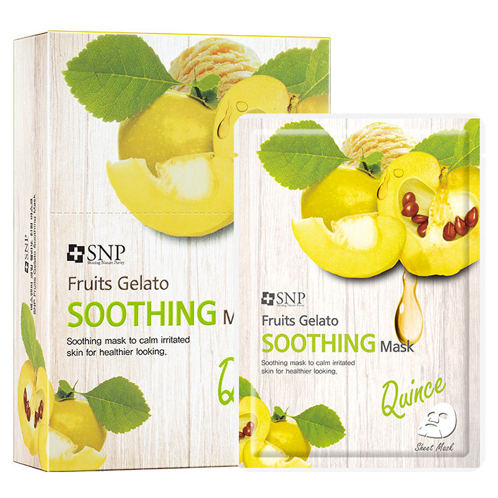 Combo 10 Mặt Nạ Lê Dưỡng Mịn Da Nhạy Cảm SNP Fruits Gelato Soothing Mask