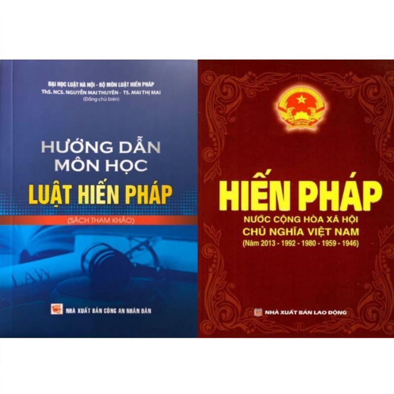 Sách - Combo 2 cuốn Hướng dẫn môn học luật Hiến pháp + Hiến pháp