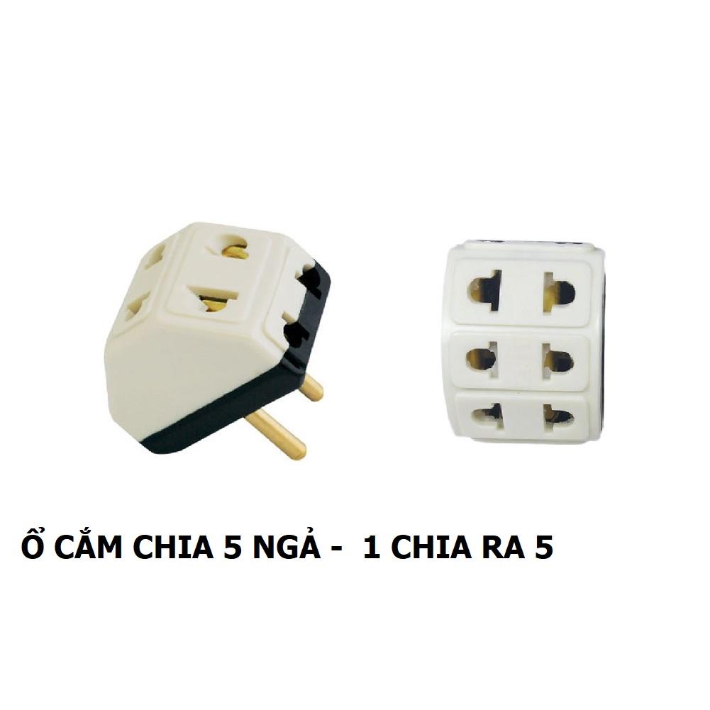 Phích Ổ Cắm Điện Chia 5 Ngả Chia Từ 1 Ổ Cắm Ra 5 Ổ Cắm, Thiết Kế Nhỏ Gọn Và Cắm Không Mất Diện Tích, Tiện Dụng Trong Gia Đình. Takyhome 8614