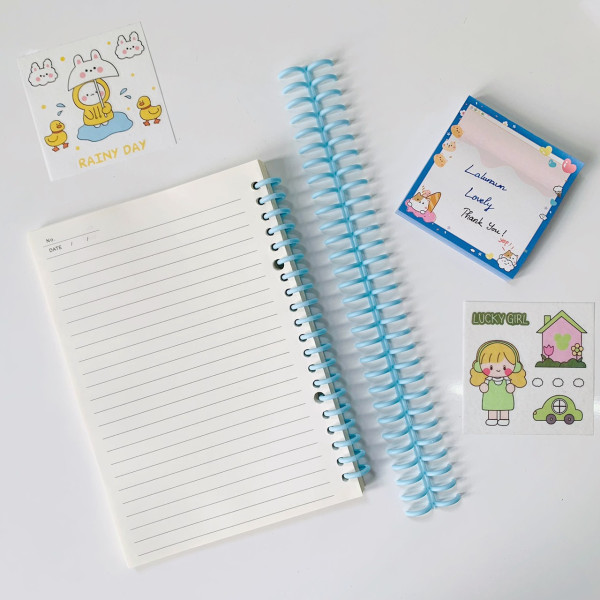 Thanh binder  nhựa cao cấp đường kính 12mm phụ kiện sổ còng planner nhật ký Lalunavn-B104