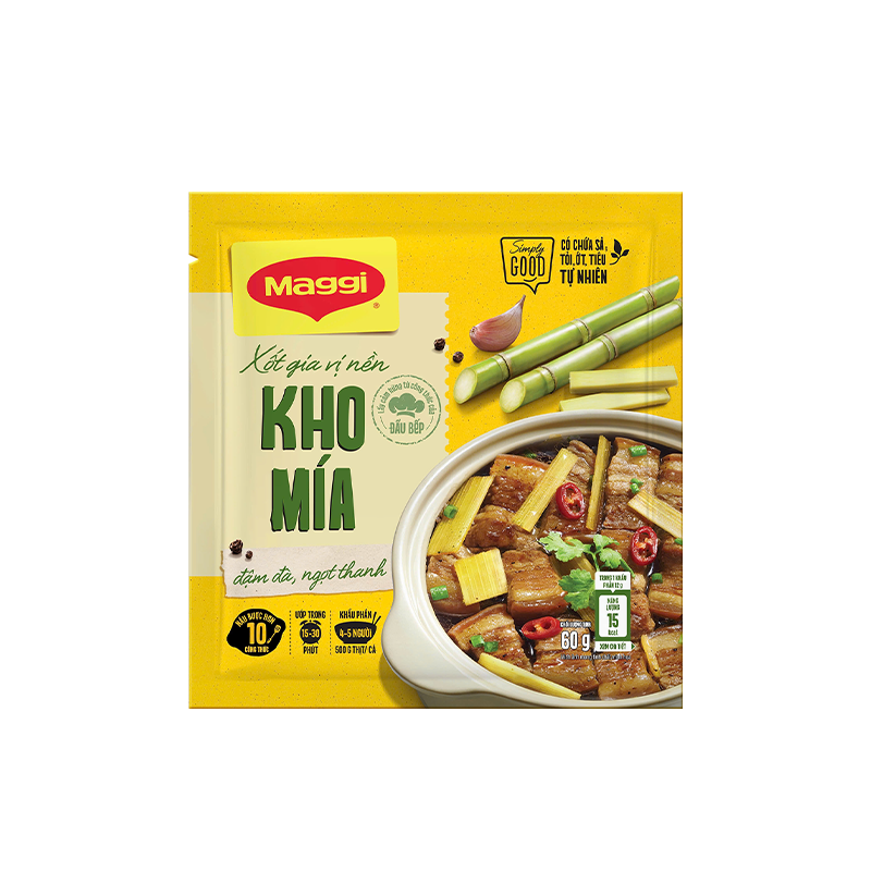 Hộp 10 gói Xốt gia vị nền Maggi Kho mía