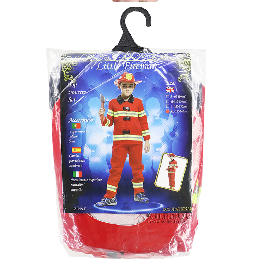 Bộ quần áo hóa trang Lính cứu hỏa Fireman sọc dạ quang cho bé chơi Halloween