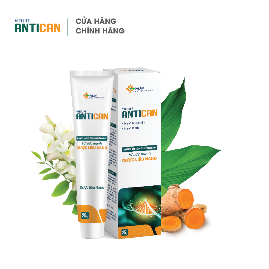 Gel Bỏng Sẹo Thâm Dược Liệu Nano Vietlife Antican 25 gram