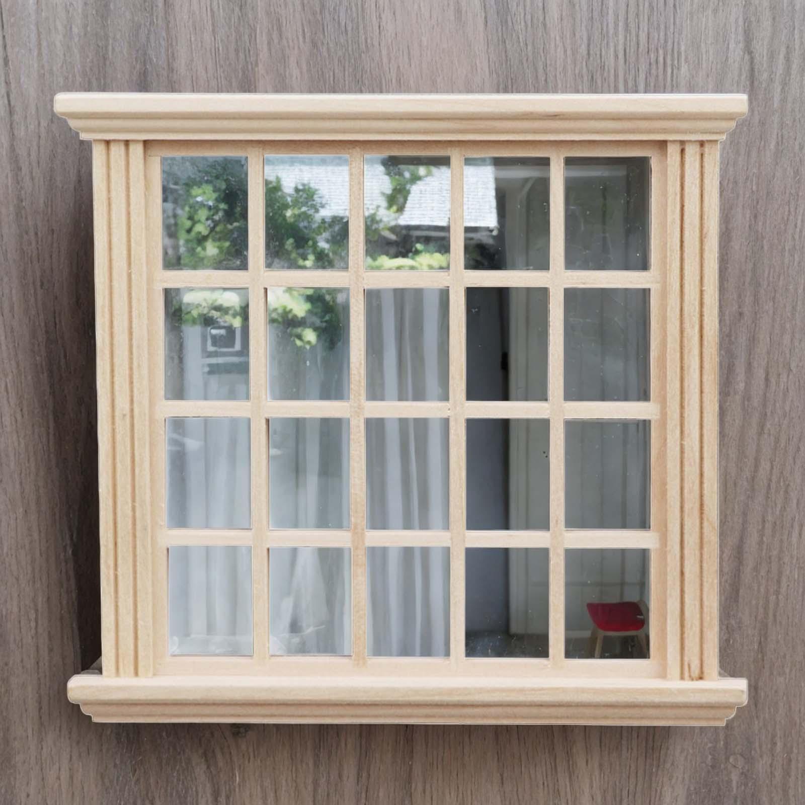 1/12 Dollhouse Miniature Window DIY for Doll Ornament Doll House Accessories