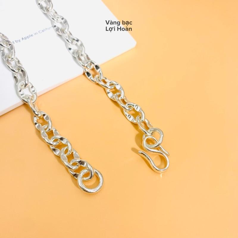 Dây chuyền bạc nam móc xích, vòng cổ bạc thật cho nam cá tính.Trang sức Lợi Hoàn