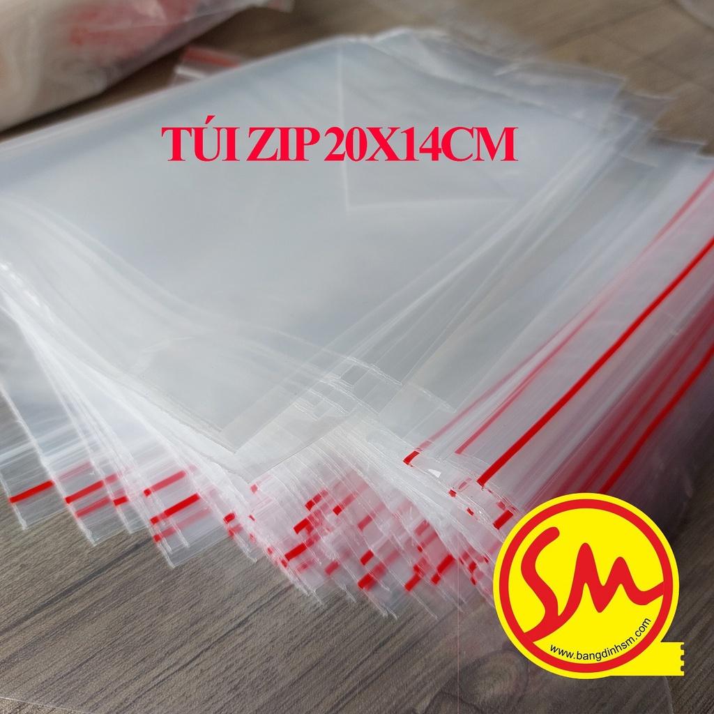 TÚI ZIPPER, TÚI ZIP VIỀN ĐỎ, TÚI ZIPLOCK đóng hàng 20x14cm chuyên dùng để ĐÓNG GÓI HÀNG HÓA
