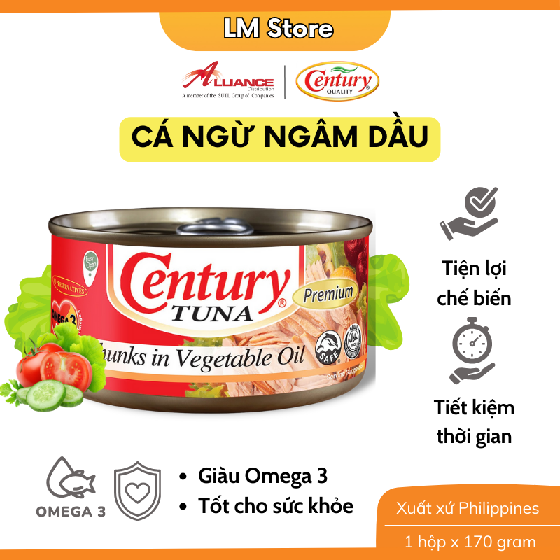 Cá ngừ khúc ngâm dầu/ nước muối nhập khẩu Philippines - Khối lượng 170/184g