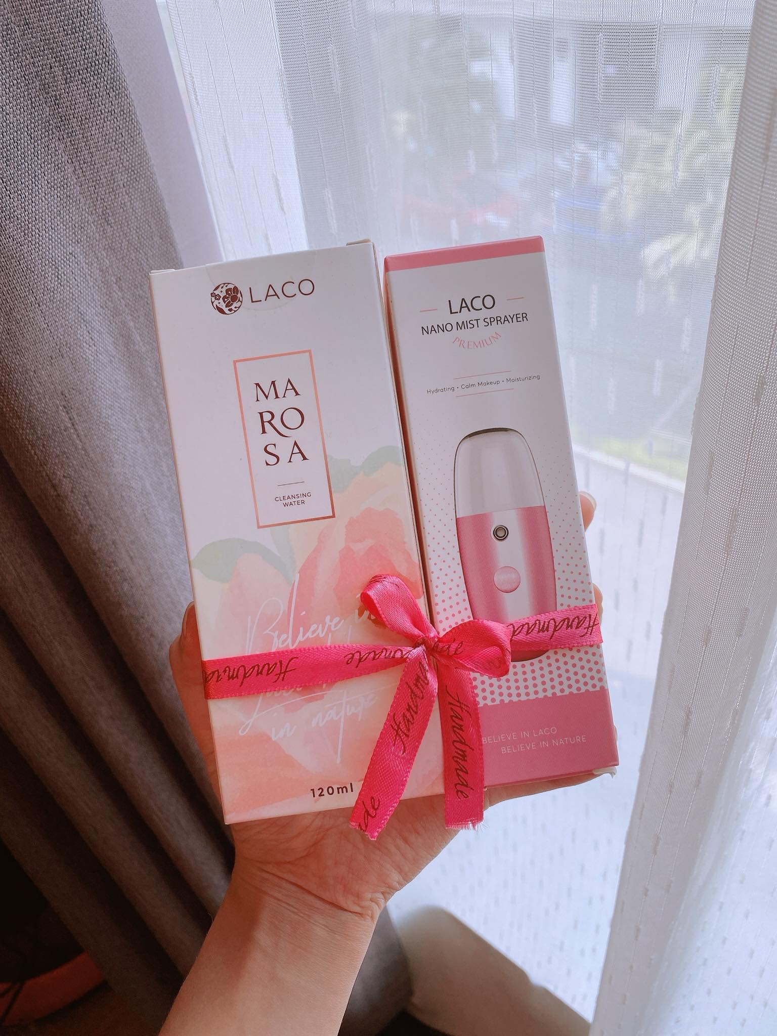 Combo Marosa Toner DNA Cá hồi + Laco Nano Facial (Nước hoa hồng Laco + Máy phun sương cầm tay Laco)