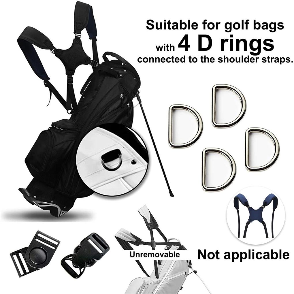 Túi golf đôi vai đôi dây đeo có thể điều chỉnh ba lô có thể tái sử dụng túi dày dây đeo thoải mái có thể thay thế được Color: Black