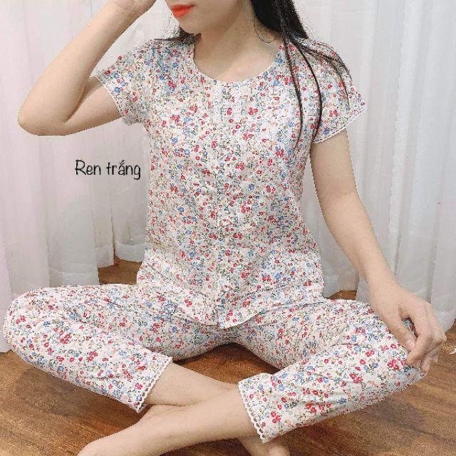 Quần áo mặc nhà cổ ren xinh