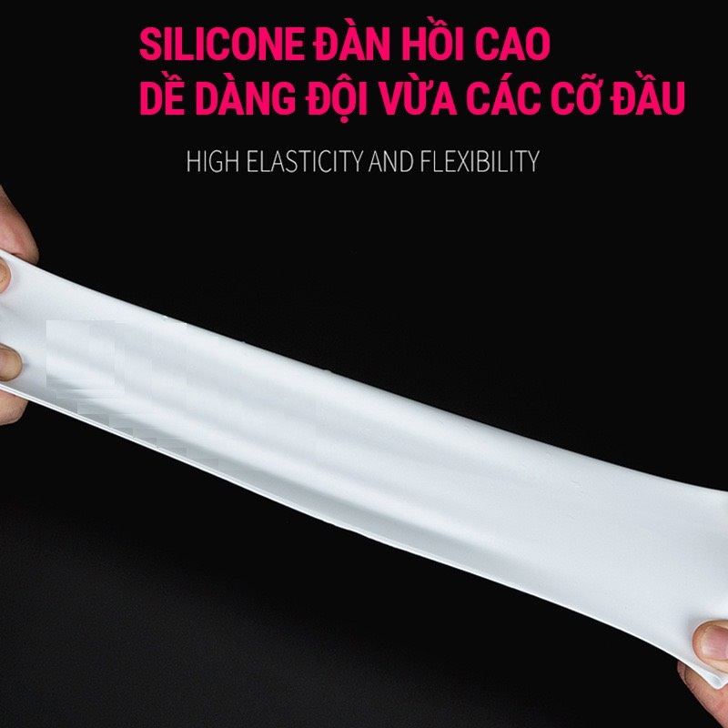 Mũ bơi người lớn chất liệu silicone cao cấp dododios dùng được cho nam, nữ ngăn nước, trùm được búi tóc dài - Mũ bơi trùm tai - Mũ bơi trùm búi tóc - Chính hãng dododios