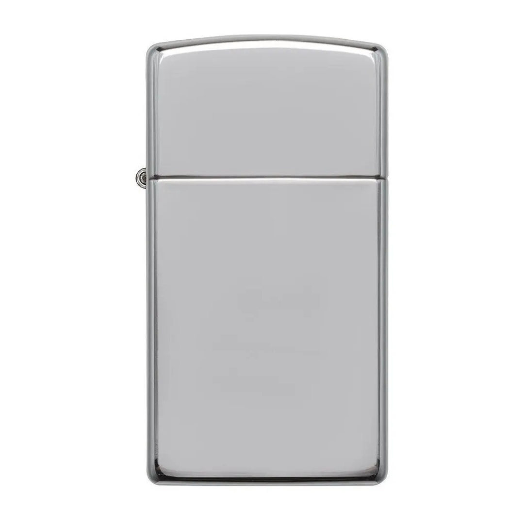 Bật Lửa Zippo Slim Armor High Polish Chrome Chính Hãng Mỹ - Zippo Vỏ Dày Dáng Nhỏ Gọn Bóng Bạc Cao Cấp