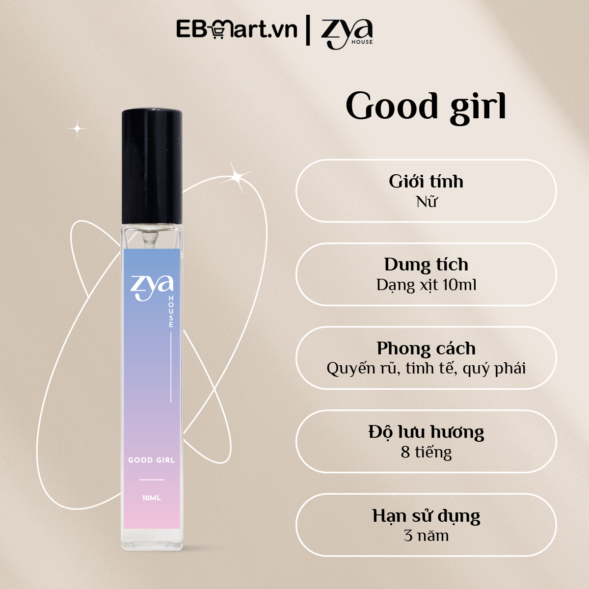 Nước hoa nữ ZYA Good Girl | EBMart