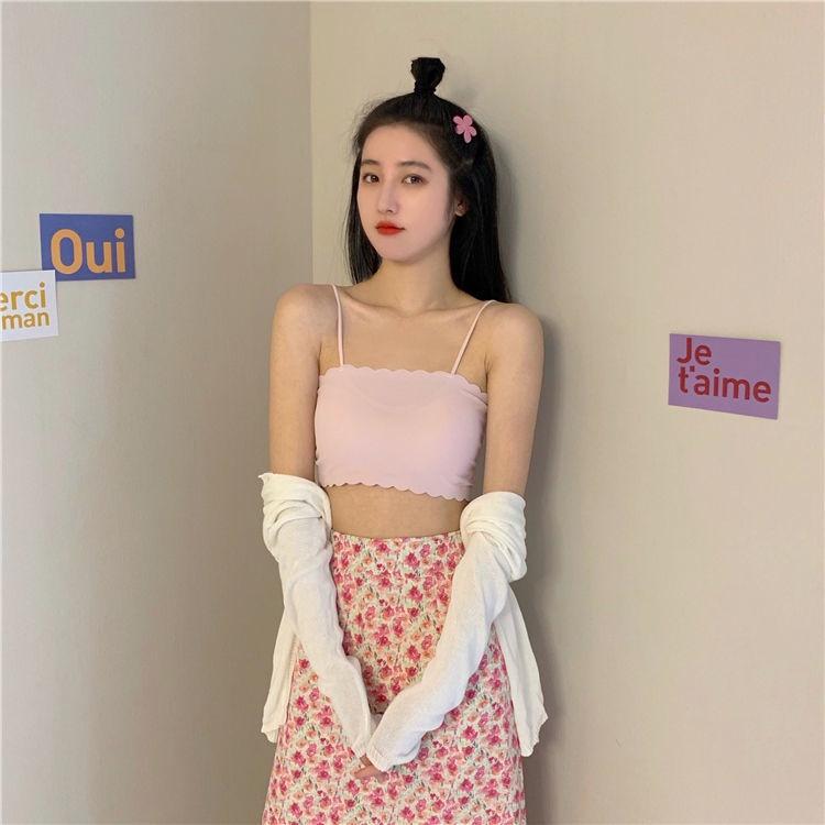 Áo 2 Dây Nữ Hàn Quốc Có Đệm Viền Ren 5 Màu Siêu Xinh
