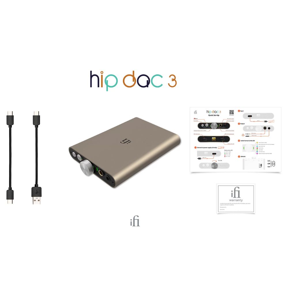 Thiết bị giải mã âm thanh di động DAC/AMP IFI HIP DAC 3 - hàng nhập khẩu