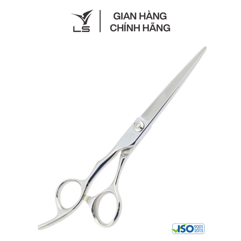 Kéo cắt tóc LS lưỡi thẳng quai offset vênh đỡ ngón cố định CB13L/6.0