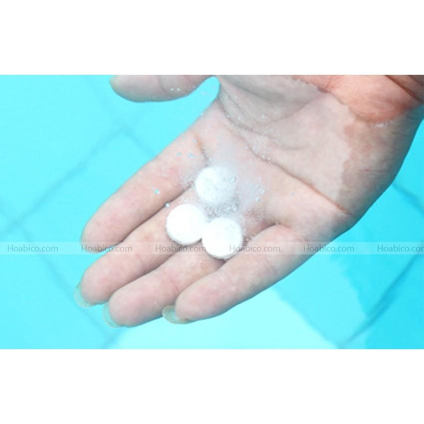 Clorine TCCA dạng viên , -1kg- Hóa Chất Xử Lý Nước ,Hồ bơi # TCCA 90 Viên 2g hủ 1kg