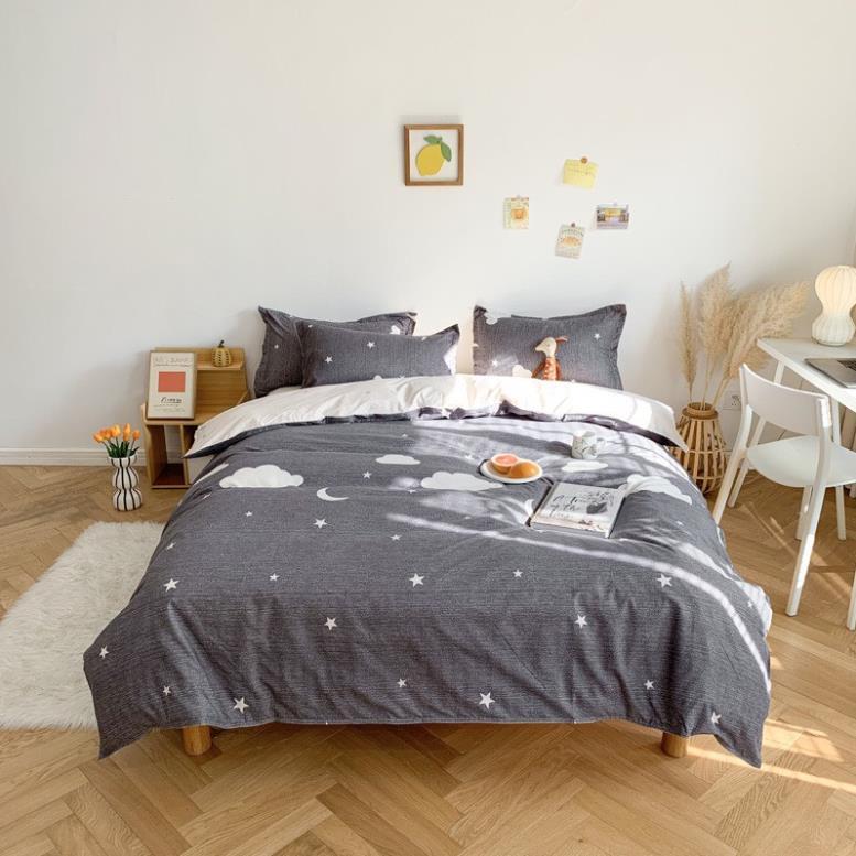 Bộ chăn ga gối coton poly cao cấp mẫu họa tiết xinh xinh