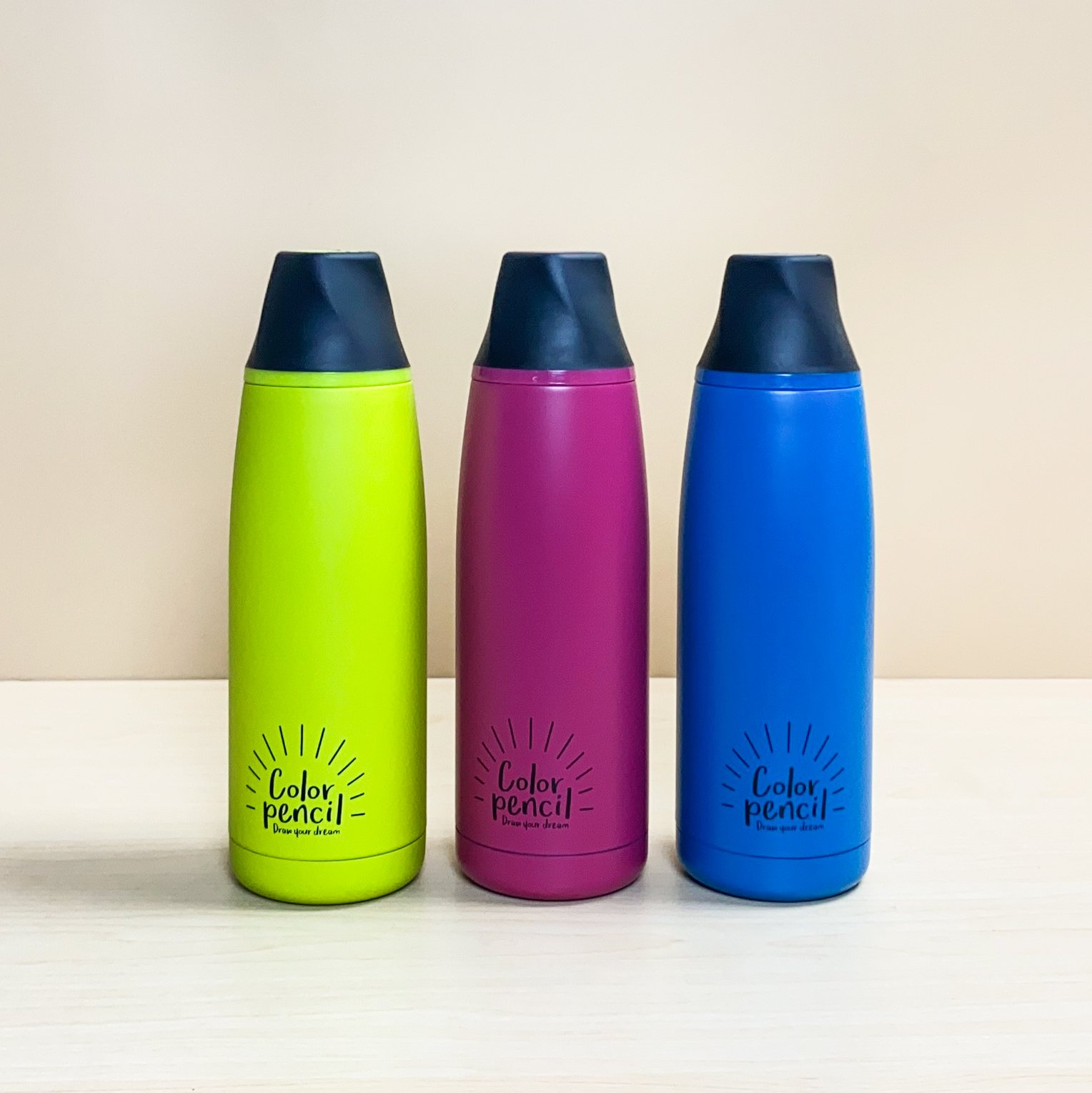 Bình giữ nhiệt kiểu dáng hình cây bút chì 450ml, bình nước giữ nhiệt văn phòng
