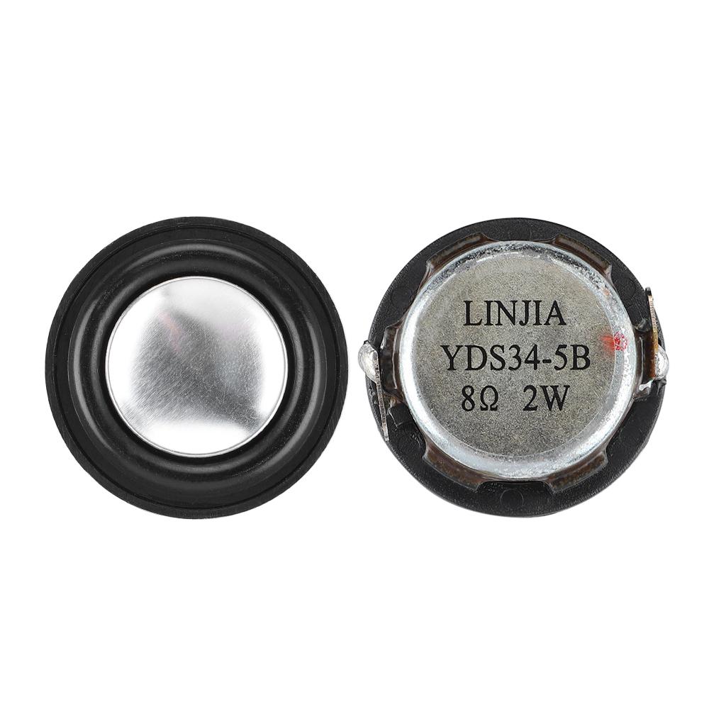 AIYIMA 34MM 8 Ohm 2W Full Tần Số Loa Mini Neodymium Từ Tính Loa Nhôm Lưu Vực Viền Cao Su Loa 2 Chiếc