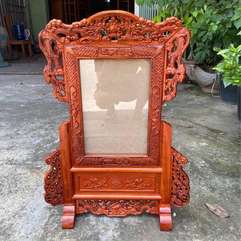 Khung Ảnh Thờ Tứ Linh Gỗ Hương Ta Hàng Vip