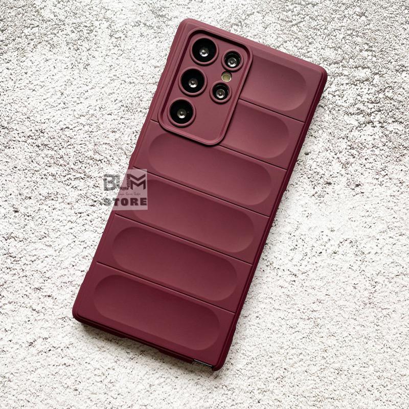 Ốp Phao Silicon Cho Samsung Galaxy S23 Ultra / S22 Ultra / Note 20 Ultra Chống Sốc Có Lót Nhung Bên Trong
