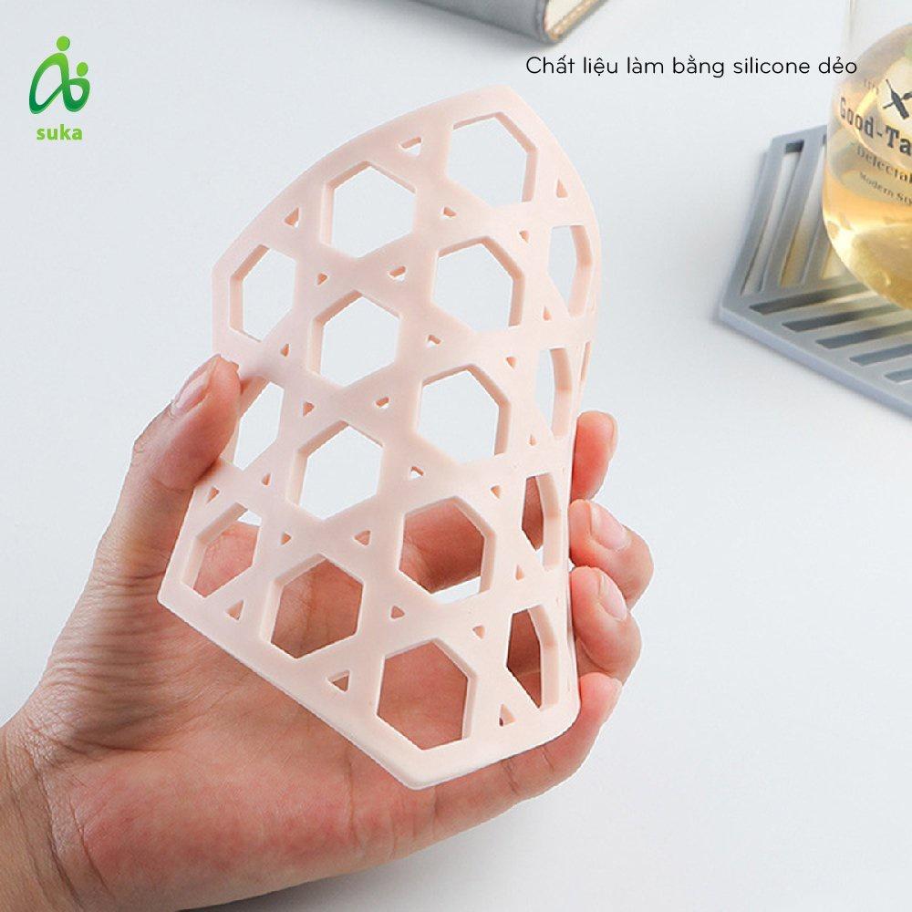 Miếng lót nồi, đế lót nồi, ly cốc chén, bát đĩa cách nhiệt chống trượt chất liệu silicon cao cấp