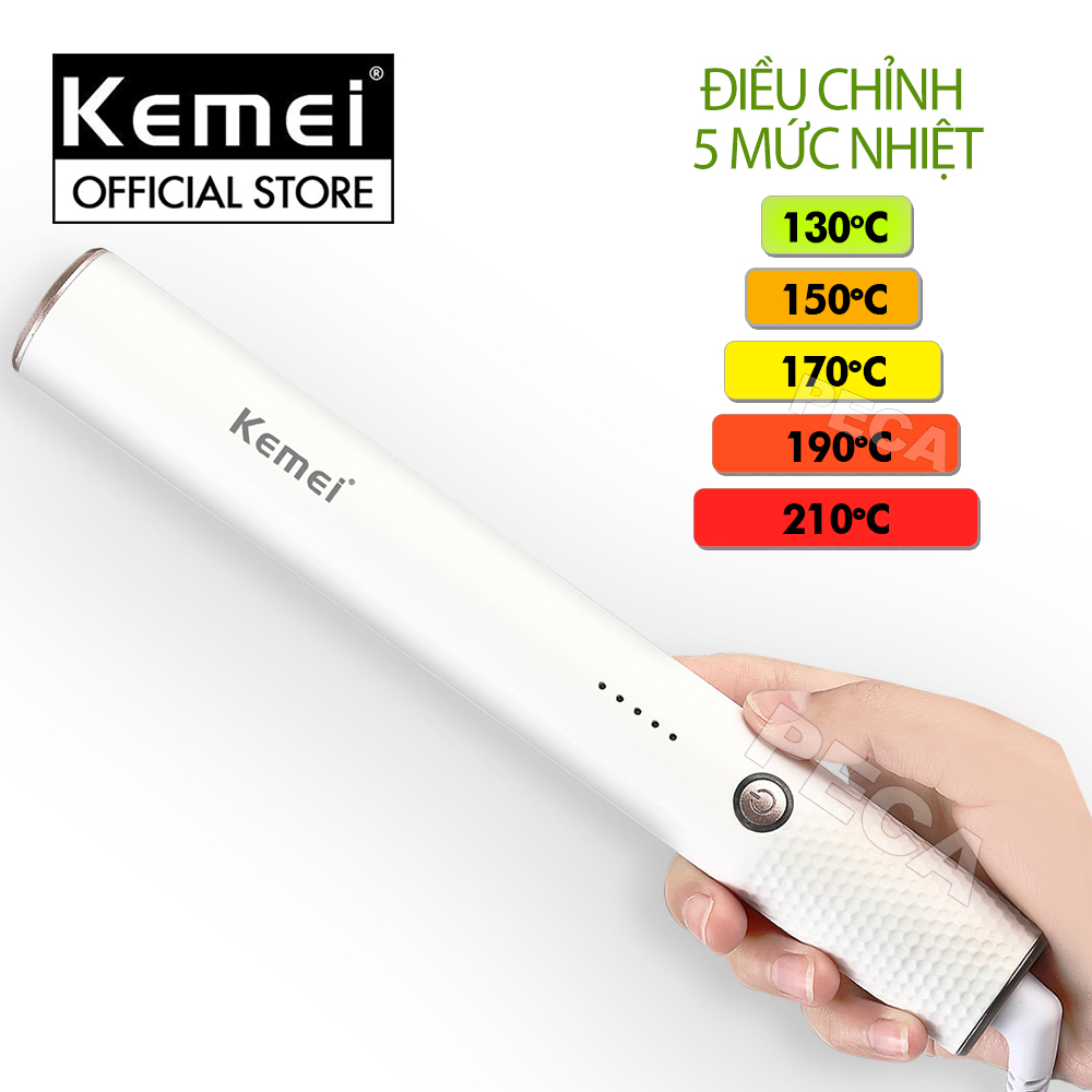 Lược điện chải thẳng tóc KEMEI KM-509 điều chỉnh 5 mức nhiệt độ có thể dùng là tóc thẳng uốn xoăn, tạo kiểu tóc thích hợp sử dụng cho mọi loại tóc