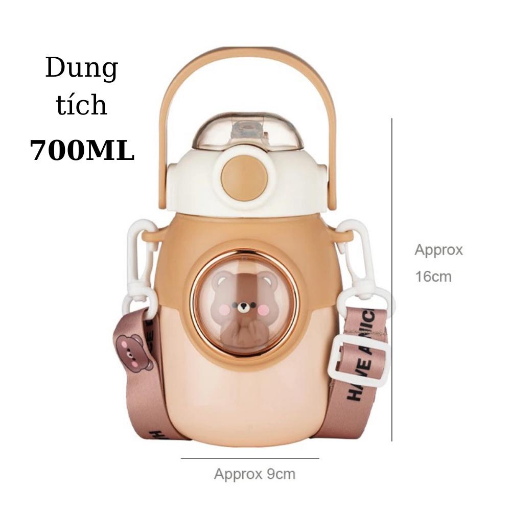 Bình giữ nhiệt cute lõi inox 316 TiLoKi TGM01 dung tích 700ml - Bình nước giữ nhiệt cute - Ly giữ nhiệt dễ thương có sticker