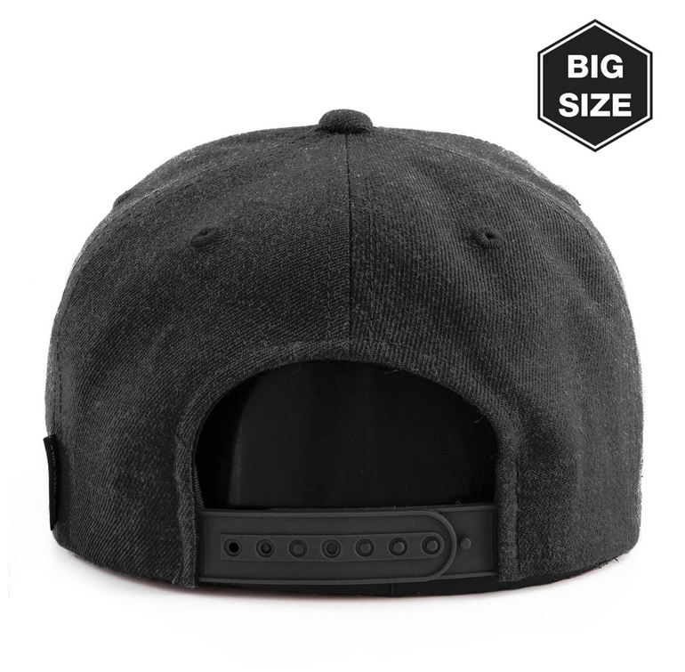 PREMI3R Mũ lưỡi trai snapback FLIPPER THUG Big Logo charcoal phong cách hàn quốc