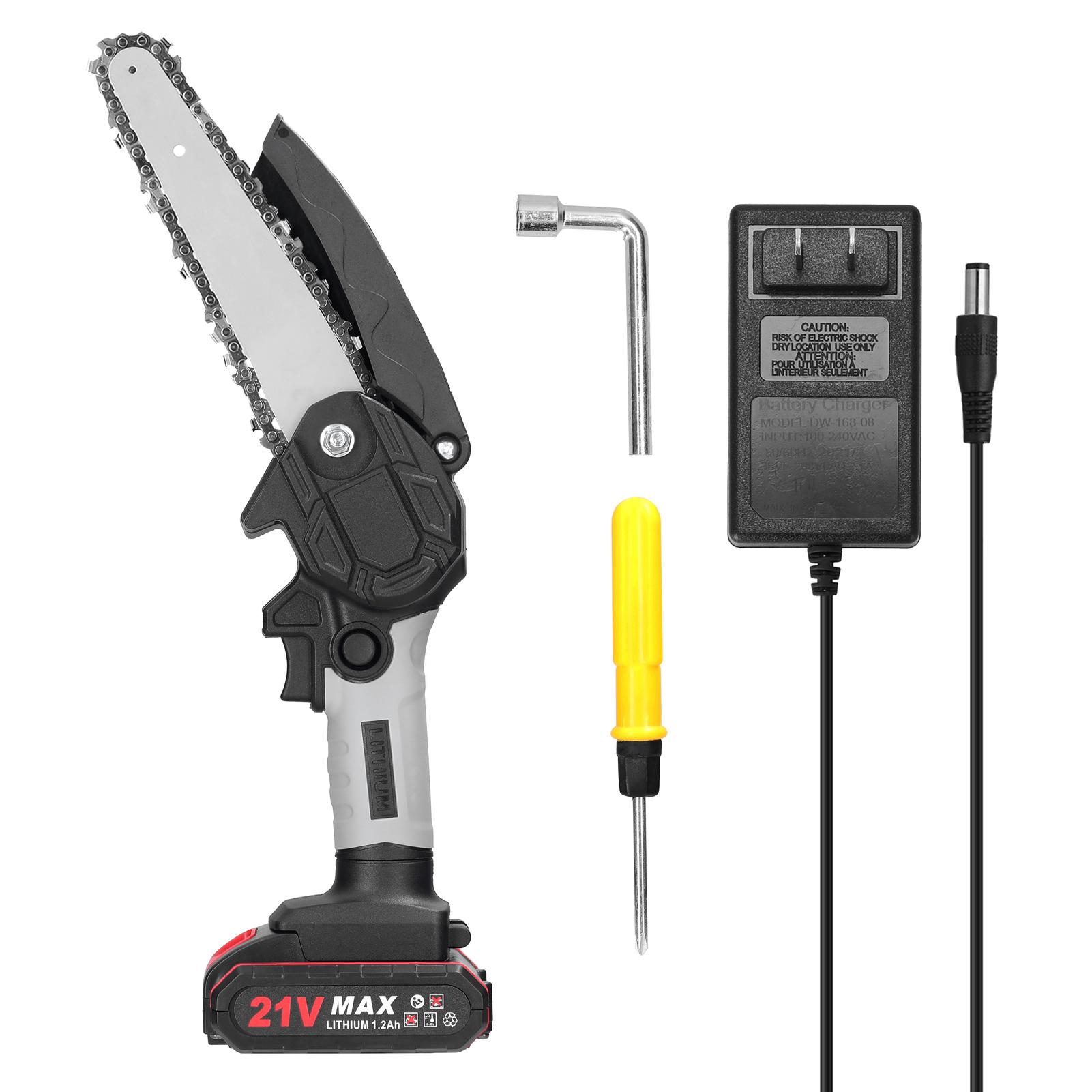 21V 6Inch Di Động Điện Tỉa Cưa Gỗ Nhỏ Tách Cưa Bàn Chải Động Cơ Một Tay Dụng Cụ Làm Rau Cau Cho Sân Vườn Vườn Cây Ăn Trái