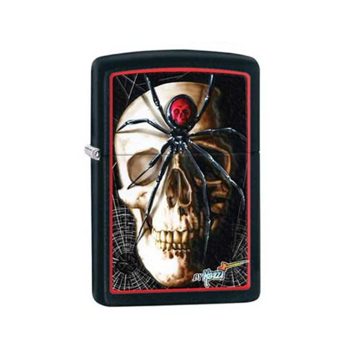 Bật Lửa Zippo Mazzi Spider And Skullblack Chính Hãng Usa
