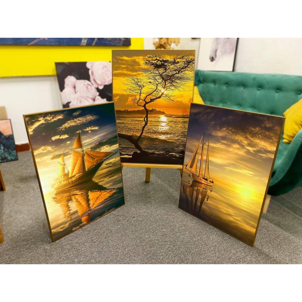 - Bộ 3 Tranh canvas giá xưởng - Tặng kèm đinh treo- Tranh treo tường thiết kế theo yêu cầu