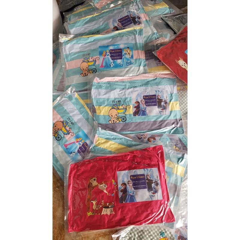 Gối cotton thêu hình ngộ nghĩnh kèm ruột 30x50cm