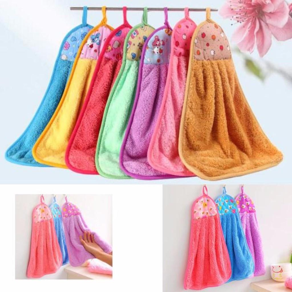 Khăn Lau Tay Nhà Bếp - KHĂN LAU TAY COTTON có móc treo