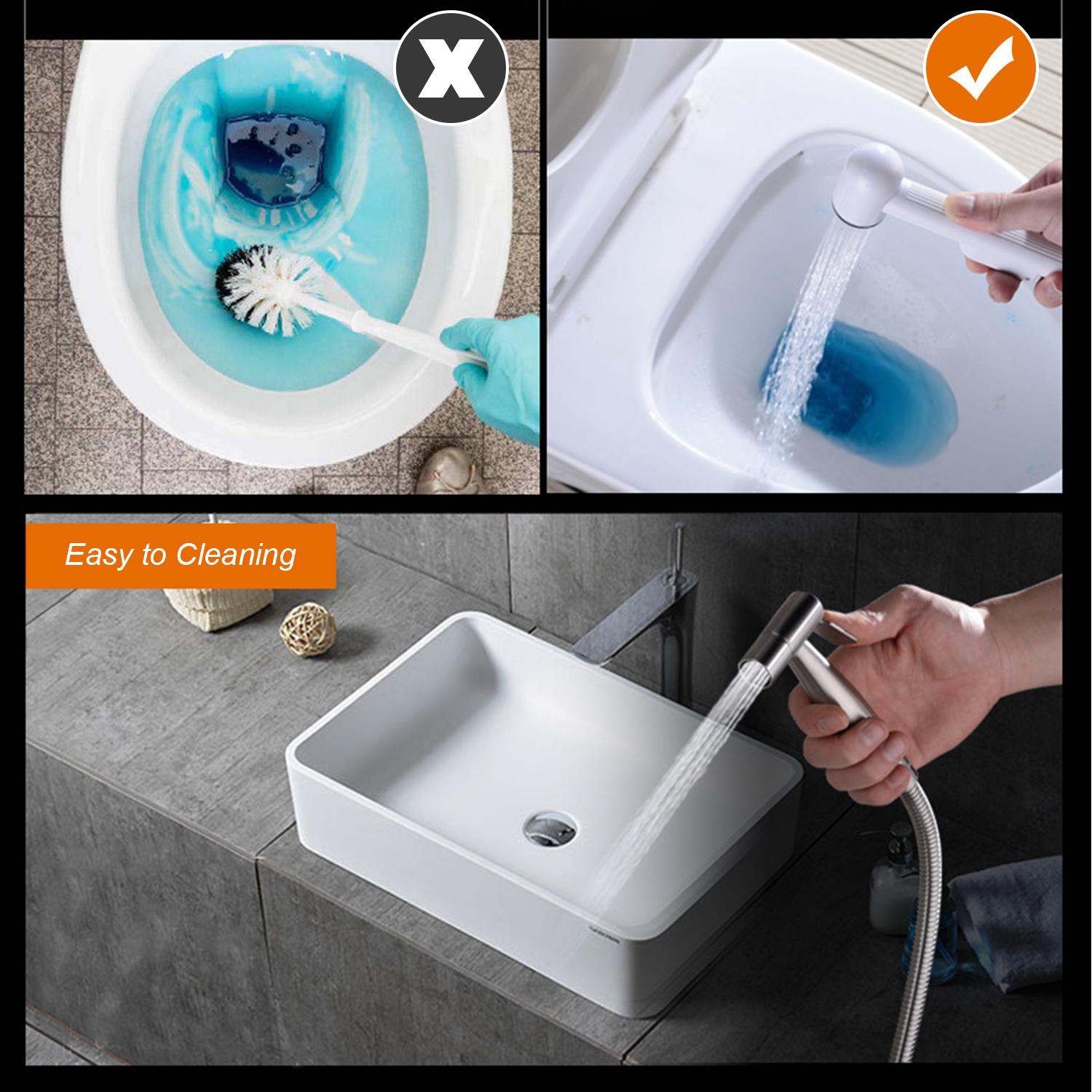 Bộ Bình xịt rửa vệ sinh bồn cầu bằng thép không gỉ