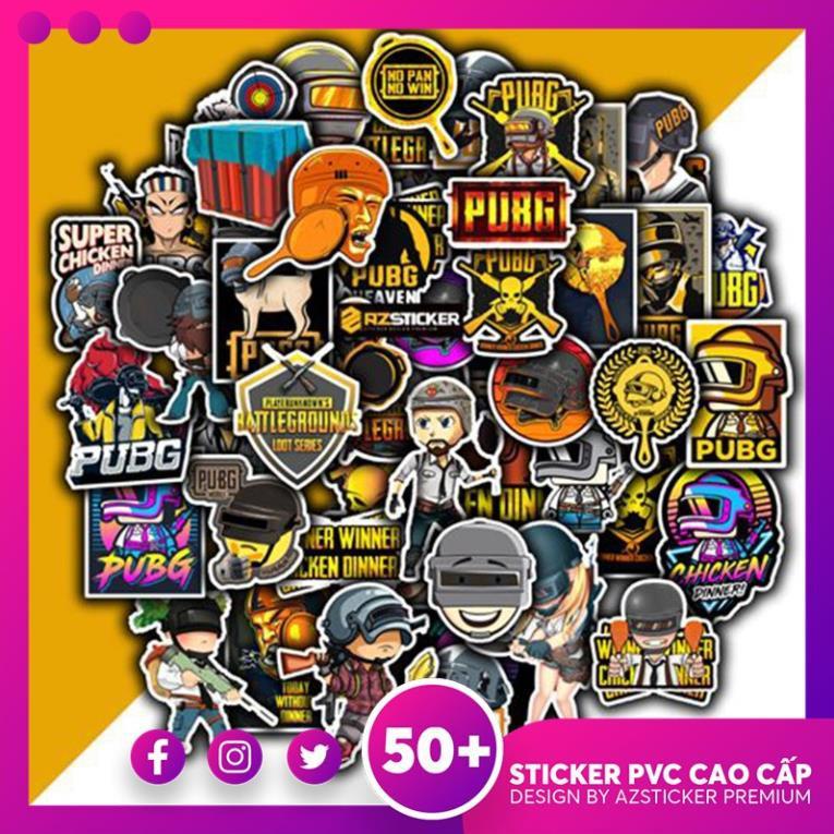 Sticker PUBG | Dán Nón Bảo Hiêm, Điện Thoại, Laptop, Bình Nước...Chống Nước, Chống Bay Màu