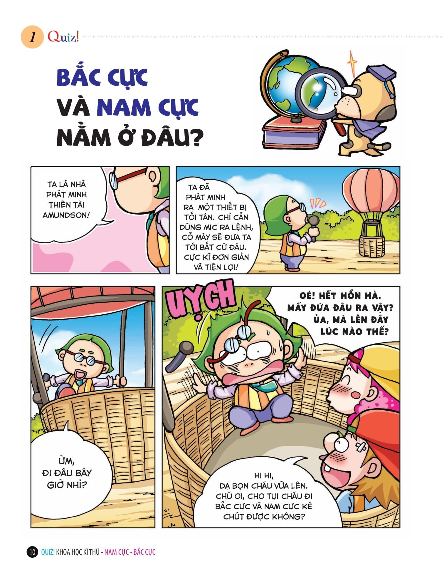 Quiz! Khoa Học Kì Thú - Nam Cực Bắc Cực (Tái Bản 2024)
