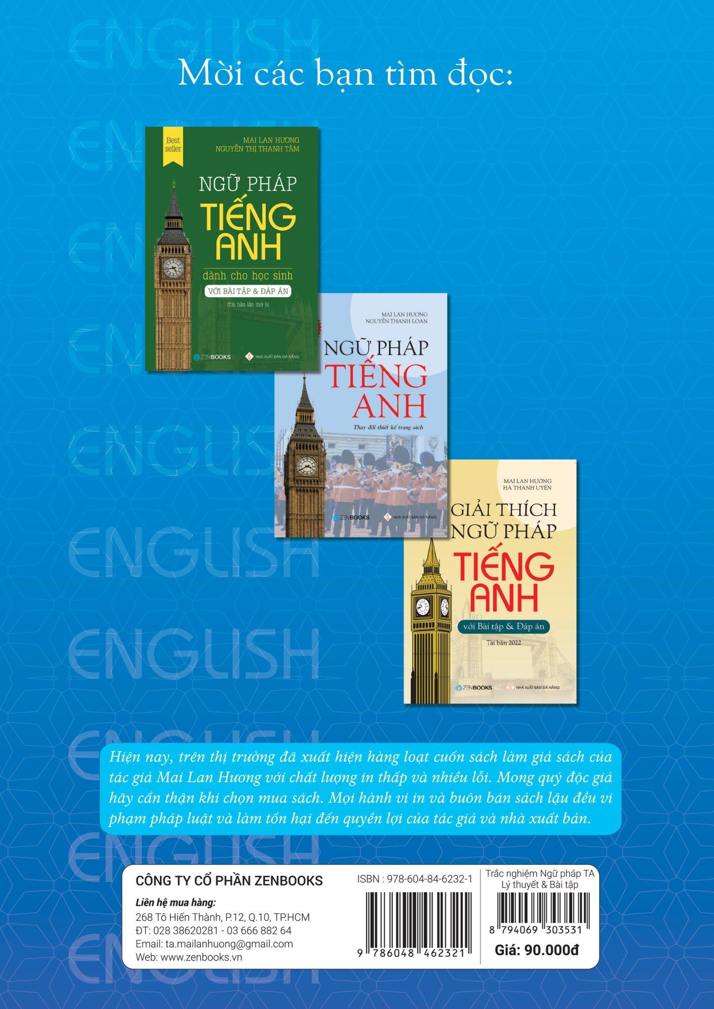 Trắc Nghiệm Ngữ Pháp Tiếng Anh