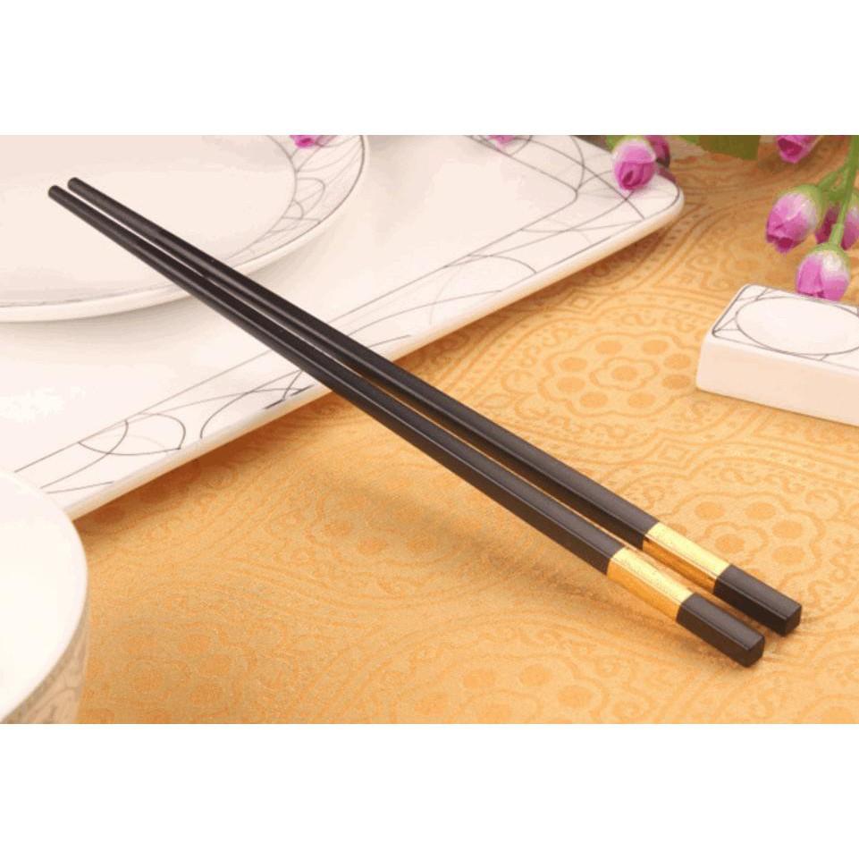 Bộ 10 đôi đũa hợp kim cao cấp Hàn Quốc - Golden chopsticks sang trọng - Gia dụng SG