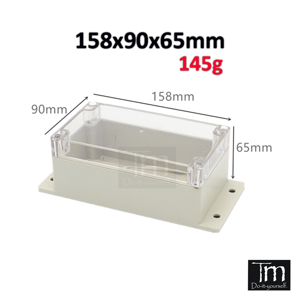 Hộp Nhựa Kỹ Thuật Chống Nước 158*90*65mm Trong Suốt Có Tai